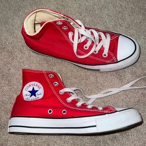 Red high top converse